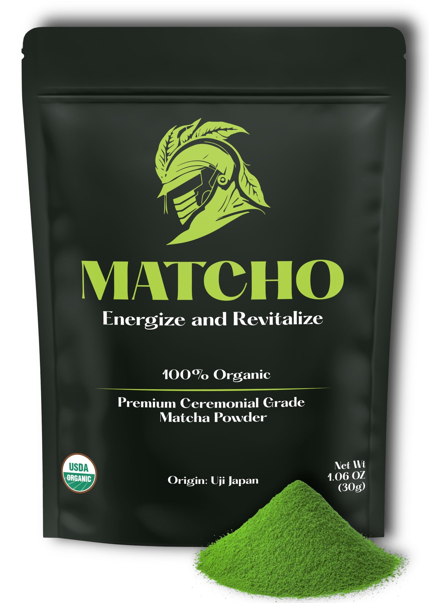 Matcho | Premium Organic Ceremonial Grade Matcha Powder – Authentic Japanese First Harvest Ceremonial Grade Matcha Green Tea Powder from Uji, Kyoto (30g)